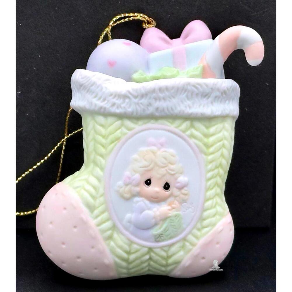 Rare Precious Moments 1997 Christmas Stocking Ornament Collectible Holiday Decor